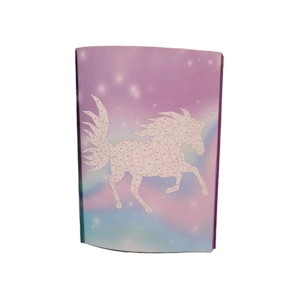 Sticker Mosaics: Rainbow Unicorns Paint w/Stickers Activity Book 1 Completed Pg